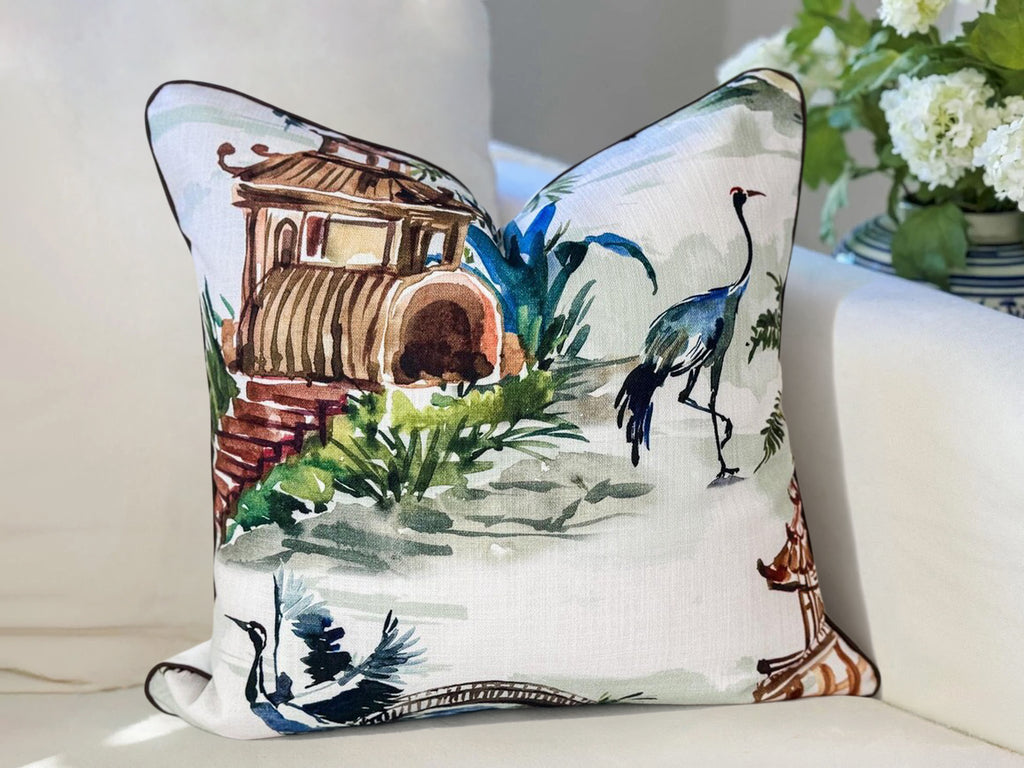 Emperor Palm Pagoda Pillow Cover