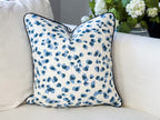 Ballard Mira Blue Leopard Print Pillow Cover - Grandmillennial Decor
