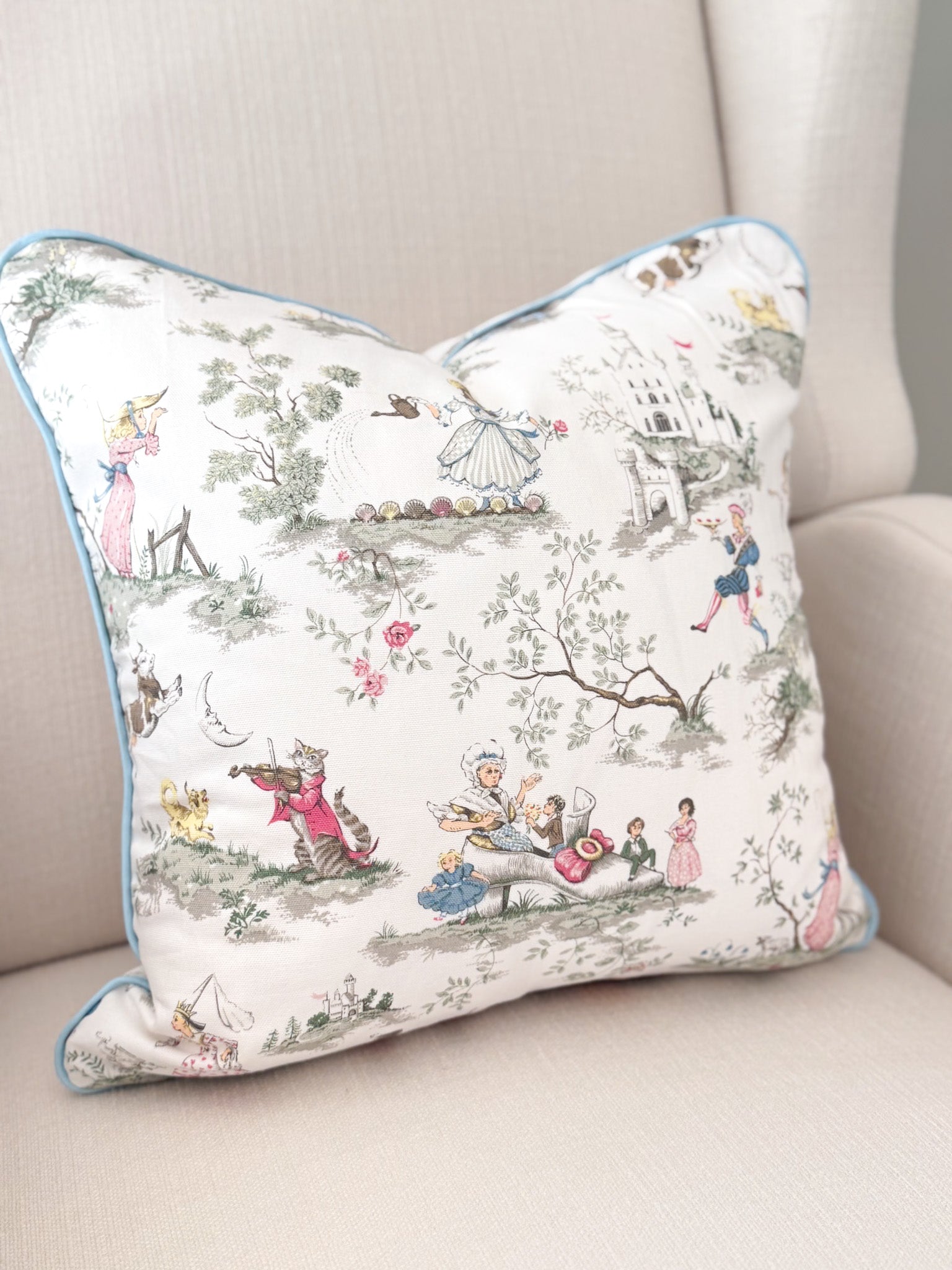 Covington Over The Moon Toile Pillow Cover - Farmhouse Decor