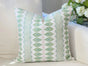 Lillian August Sophia Green Pink Floral Block Print Pillow Cover