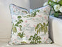 Pink & Green Toile Pillow Cover