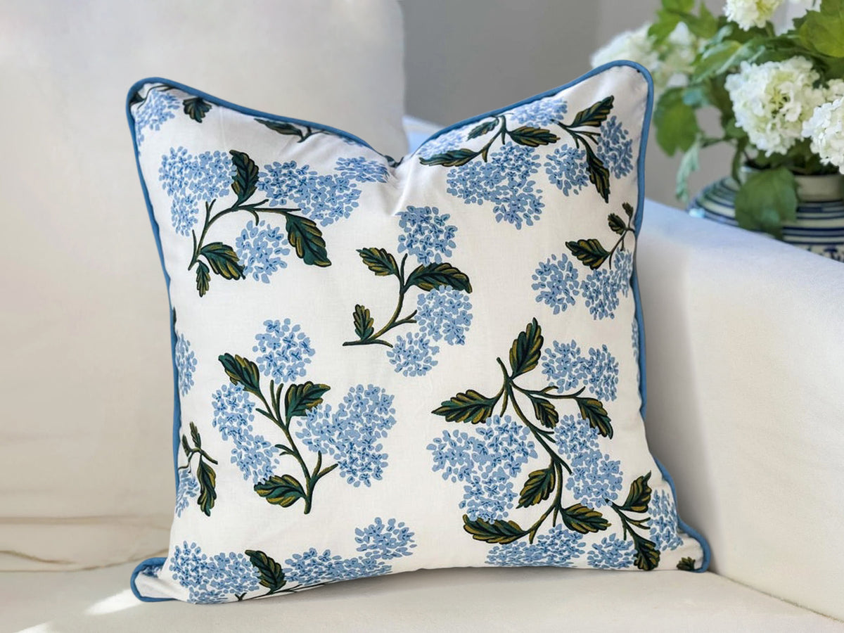 Rifle Paper Co. Hydrangea Floral Pillow Cover