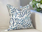Serena & Lily Navy Priano Floral Pillow Cover - Coastal Grandmillenial Decor