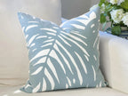Serena and Lily Indoor Outdoor Blue Palm Pillow Cover