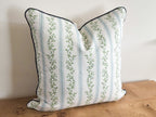 Danika Herrick Libby Floral Stripe Floral Pillow Cover - Coastal Grandmillennial Decor