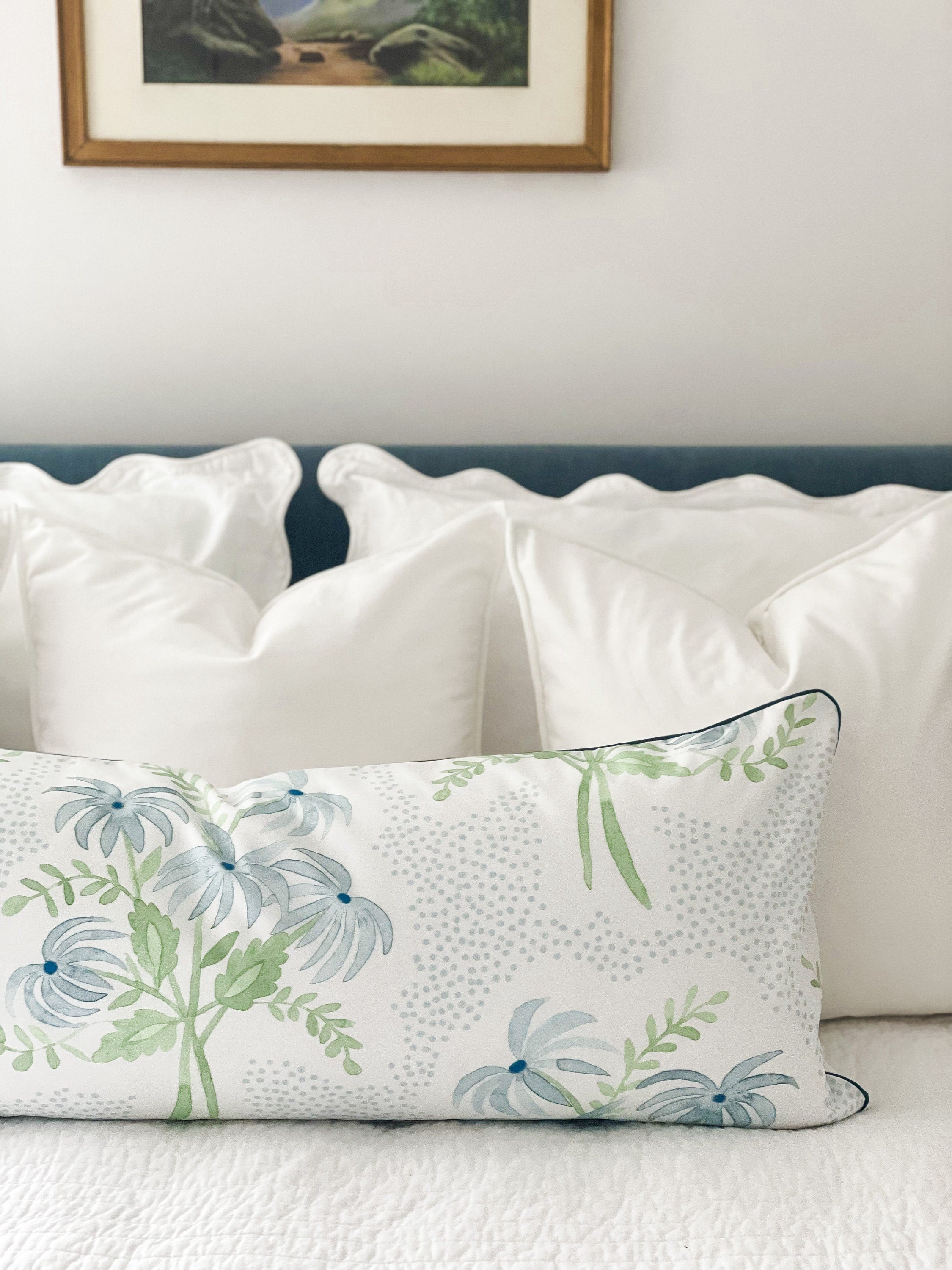 Danika Herrick Pearl's Bouquet Floral Pillow Cover - Coastal Grandmillenial Decor