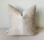 Vern Yip Fawn Beige Antelope Animal Print Pillow Cover - Chinoiserie Decor