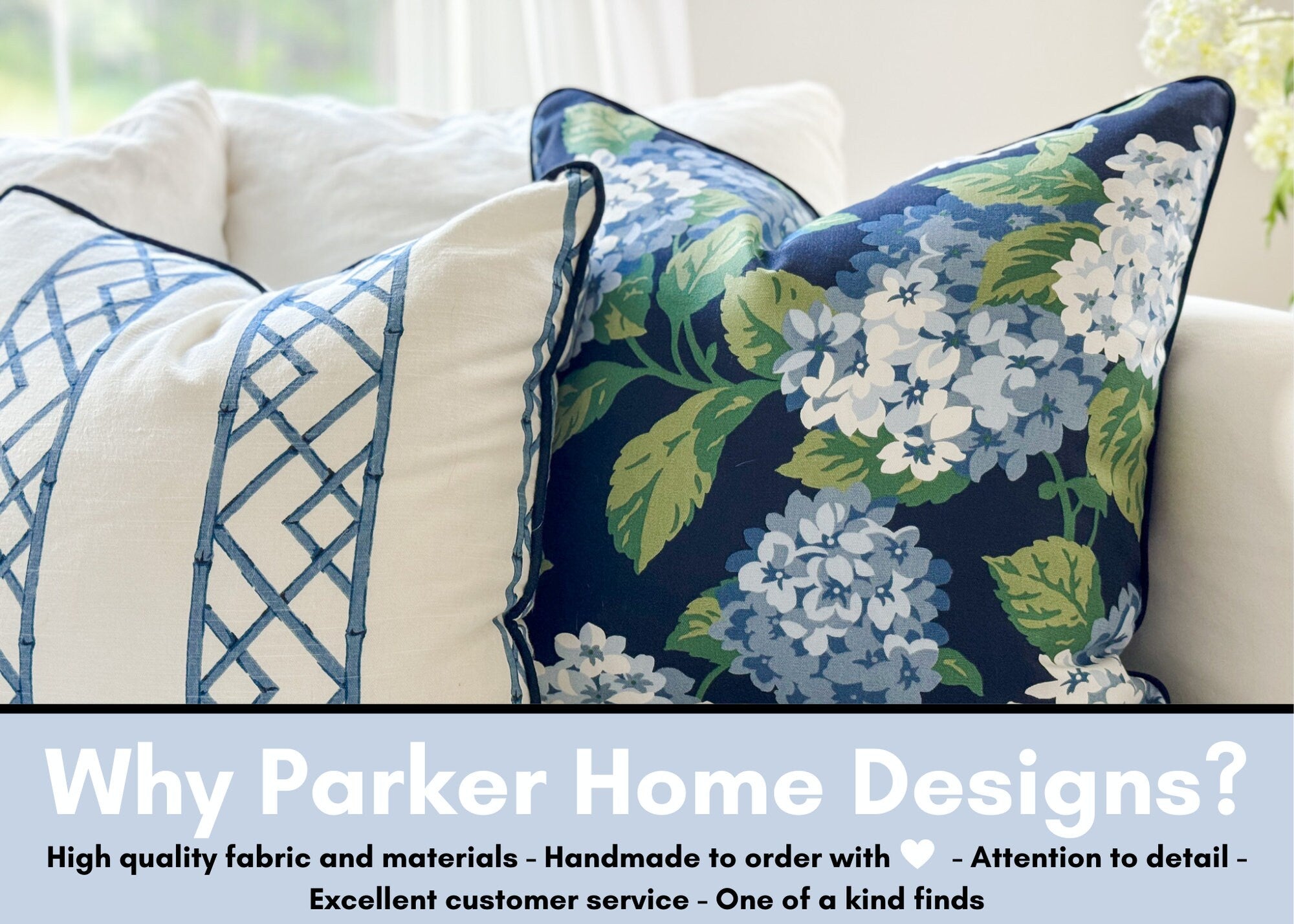 Danika Herrick Pearl's Bouquet Floral Pillow Cover - Coastal Grandmillenial Decor