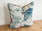 Teahouse Slate Pillow Cover - Chinoiserie Decor