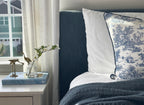 Blue Toile De Jouy Pillow Cover - French Country Farmhouse Decor