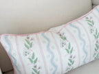 Danika Herrick Pink Vines Floral Pillow Cover in Linen Cotton Canvas - Grandmillenial Decor