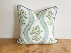 Danika Herrick Strawberry Stripe Floral Pillow Cover - Grandmillennial Decor