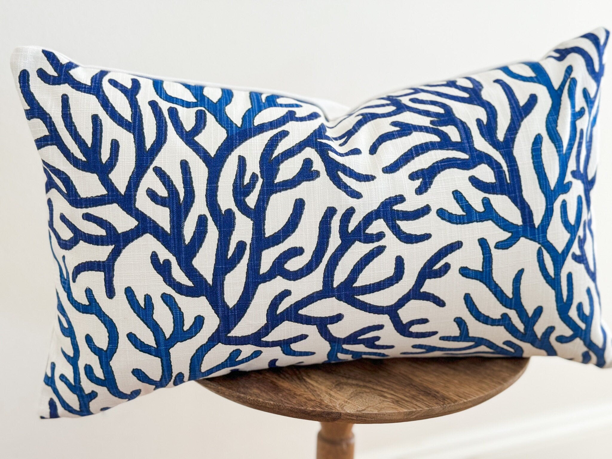 Scott Living Palace Coral Reef Blue & White Pillow Cover - Coastal Decor
