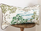 Ballard Glenna Beige Toile Pillow Cover - Chinoiserie Decor