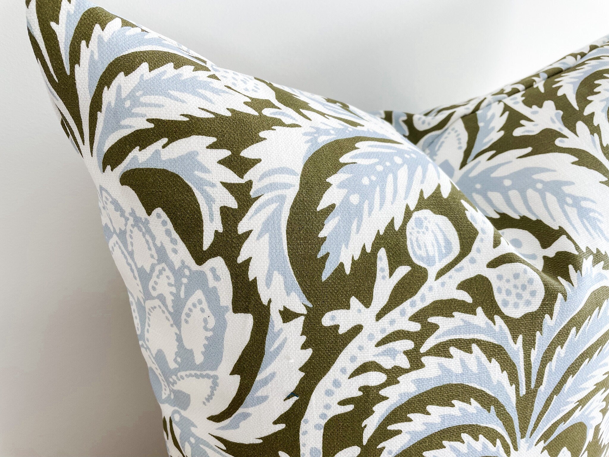 Serena & Lily Grove Artichoke Floral Pillow Cover - Coastal Grandmillenial Decor