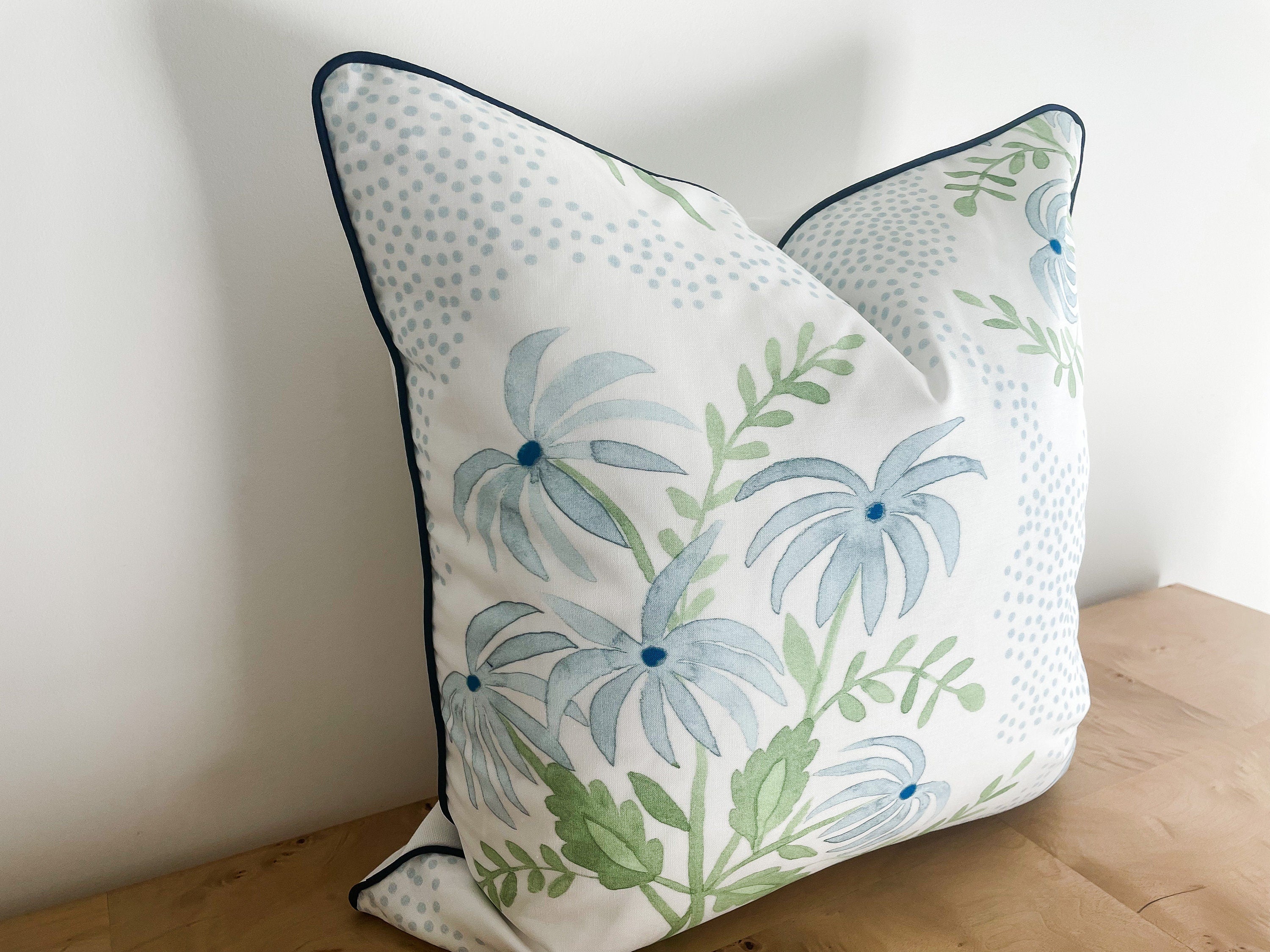 Danika Herrick Pearl's Bouquet Floral Pillow Cover - Coastal Grandmillenial Decor