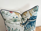 Teahouse Slate Pillow Cover - Chinoiserie Decor