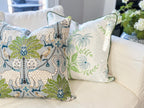 Happy Jaguar Indoor Outdoor Tropical Pillow Cover - Chinoiserie Grandmillenial Decor