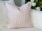 Danika Herrick Sally Pink Cane Pillow Cover - Grandmillennial Coastal Decor