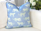 Danika Herrick Green Jaguar Animal Print Pillow Cover - Grandmillennial Decor
