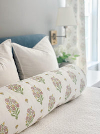 Lillian August Floral Block Print Pillow Cover - Grandmillenial Decor