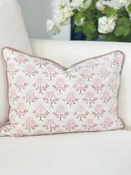 Whitney English Pink Willoughby Block Print Pillow up