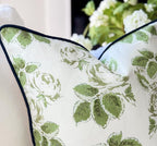 Whitney English Soft White Woodland Rose Floral Pillow Cover - Grandmillenial Decor