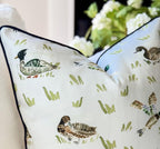 Evelyn Henson Mallards Mint Pillow Cover - Coastal Grandmillenial Decor
