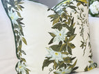 Whitney English Garlow Green and Cream Floral Pillow Cover | Grandmillenial Decor