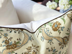 Whitney English Gloucester Floral Tan and Teal Pillow Cover Whitney English Gloucester Floral Tan and Teal Pillow Cover | Grandmillennial Chinoiserie Decor
