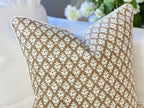 Danika Herrick Ralphie Cream and Brown Floral Block Print Pillow Cover | Grandmillenial Decor
